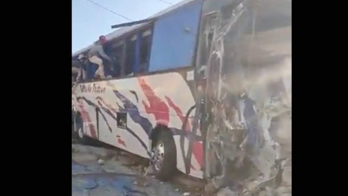 El autobús accidentado