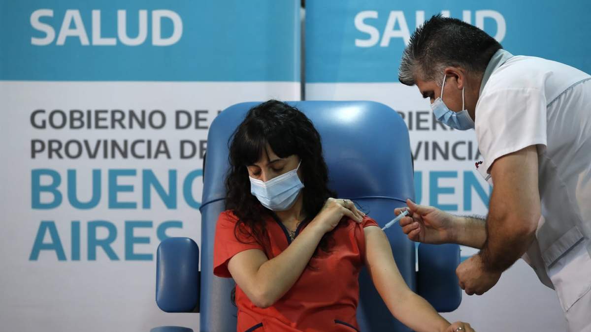 Proceso de vacunación en la provincia de Buenos Aires. Fuente: (Twitter)