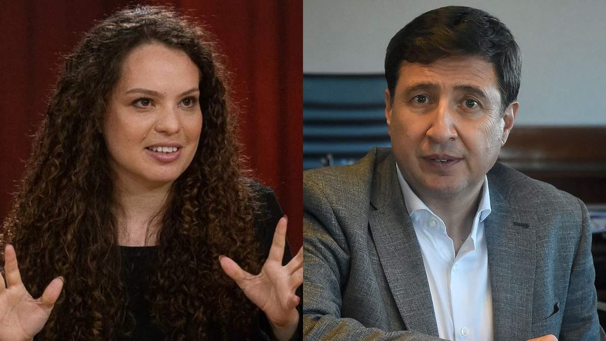 La dirigente social peronista, Mayra Arena y el candidato a diputado nacional por el Frente de Todos y exministro de Desarrollo Social, Daniel Arroyo. Fuente: (Minuto Neuquén)