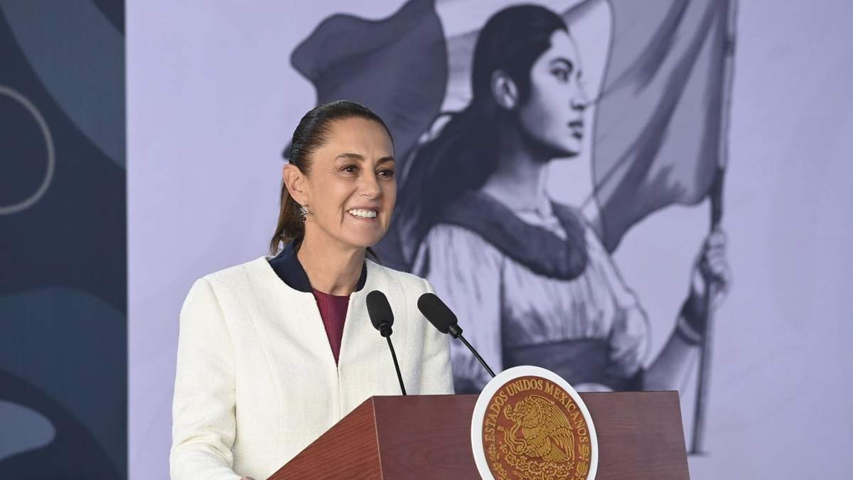 La presidenta Claudia Sheinbaum en la mañanera en el estado de Morelos, el jueves 8 de enero de 2025