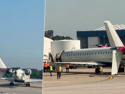 Dos aviones chocan en pista de aeropuerto de Atlanta (Video)