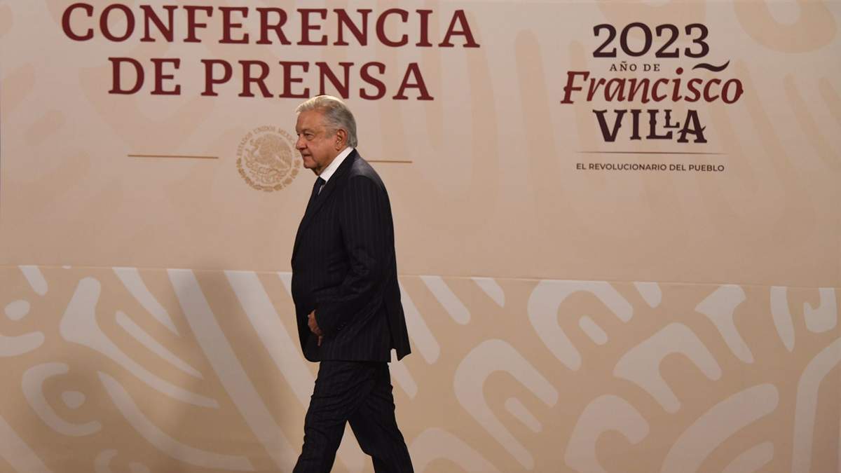 El mandatario durante la conferencia matutina