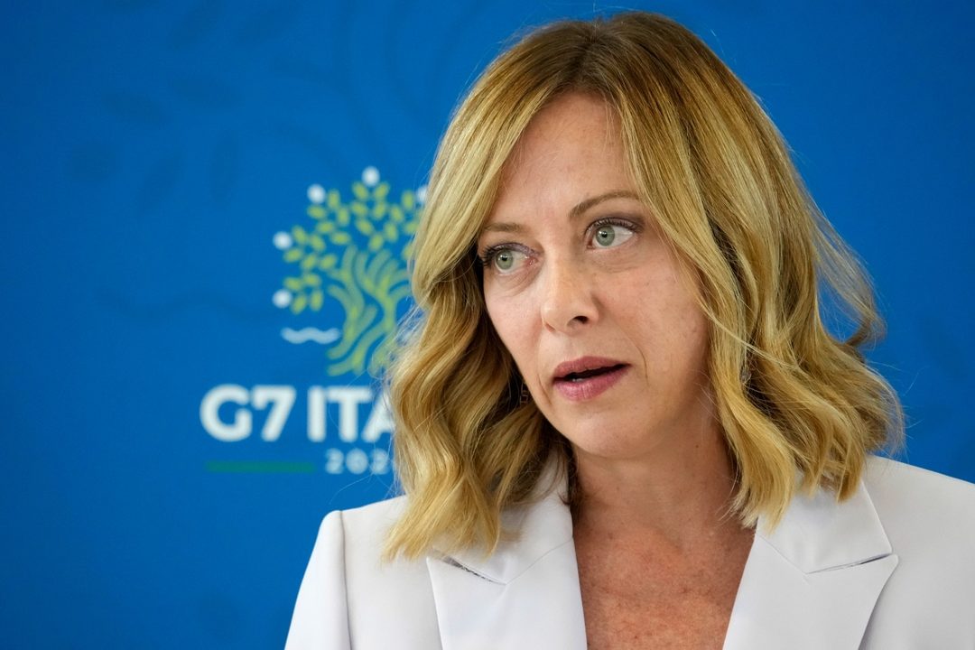 Giorgia Meloni. Foto Andrew Medichini  AP