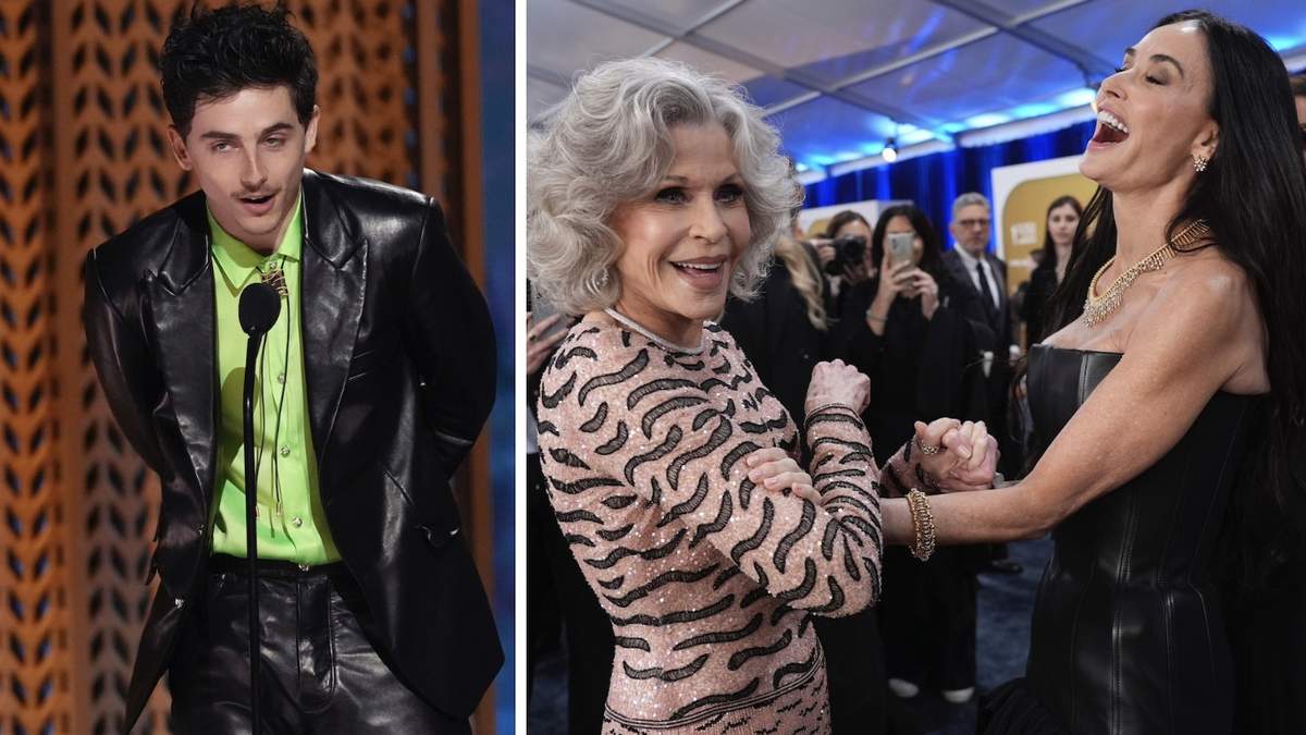 Timothée Chalamet, Demi Moore y Jane Fonda