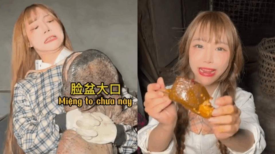 Influencer china Tizi cocina y se come un tiburón en peligro de extinción
