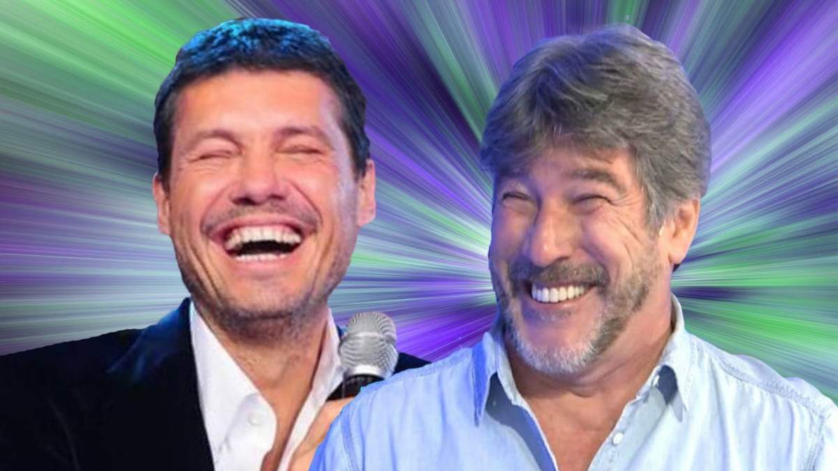 Marcelo Tinelli y Pachu Peña. Fuente: (Minuto Neuquén)