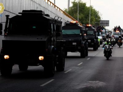 Así fue el aparatoso operativo para trasladar a detenidos en Topilejo a Santa Martha (Video)