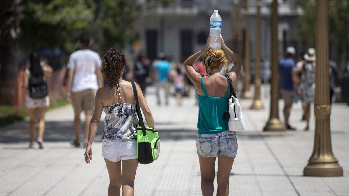 Ola de calor en la Argentina durante toda la semana. Fuente: (Twitter)