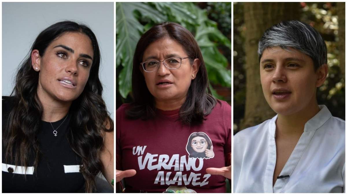 Las alcaldesas de la Cuauhtémoc, Iztapalapa y Xochimilco, Alessandra Rojo de la Vega, Aleida Alavez y Circe Camacho, respectivamente