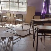 El impactante video que muestra cómo quedó la escuela de Cutral Co tras la caída del cielo raso