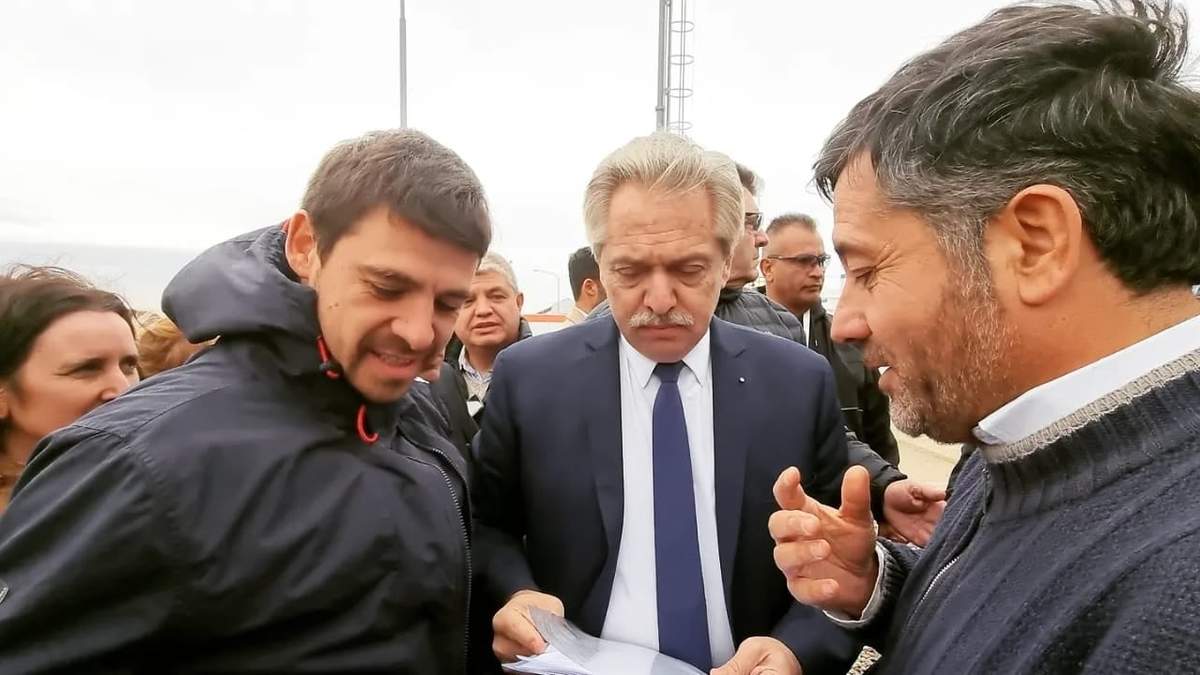 El diputado provincial Mariano Mansilla junto al presidente Alberto Fernández. Fuente: (Twitter)