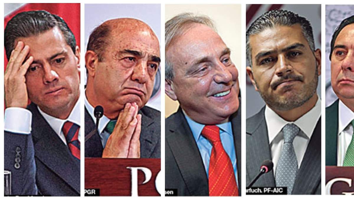 Enrique Peña Nieto, Jesús Murillo Karam, Eugenio Ímaz Gispert, Omar García Harfuch y Tomás Zerón