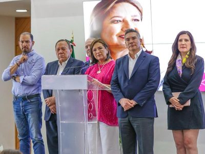En encerrona con Guadalupe Taddei, Xóchitl Gálvez pide al INE cancelar las mañaneras de AMLO