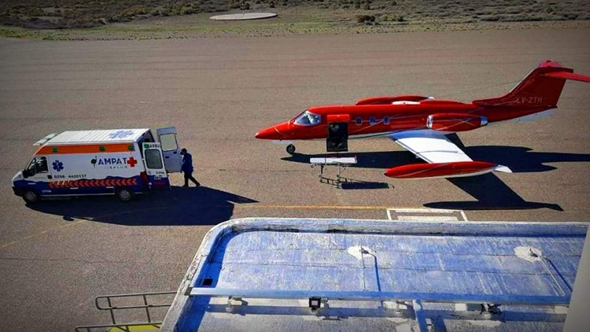Vuelo sanitario. Fuente:(Twitter)