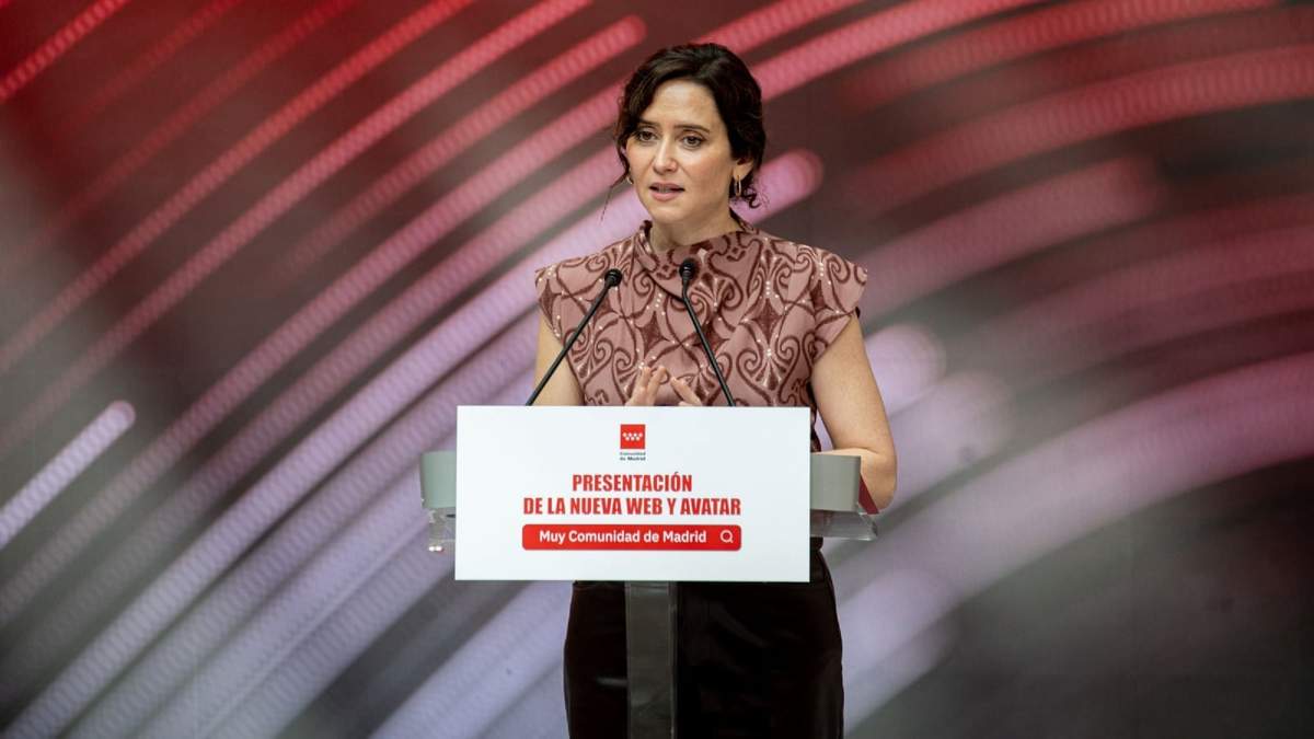 La presidenta de la Comunidad de Madrid, Isabel Díaz Ayuso
