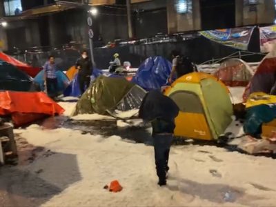 La CDMX vive noche de lluvia y granizo (Video)