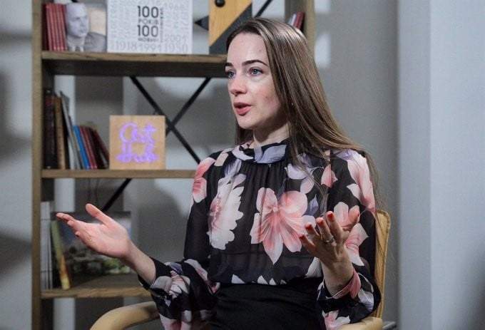 La Premio Nobel de la Paz ucraniana Oleksandra Matviichuk, en una entrevista en diciembre de 2022