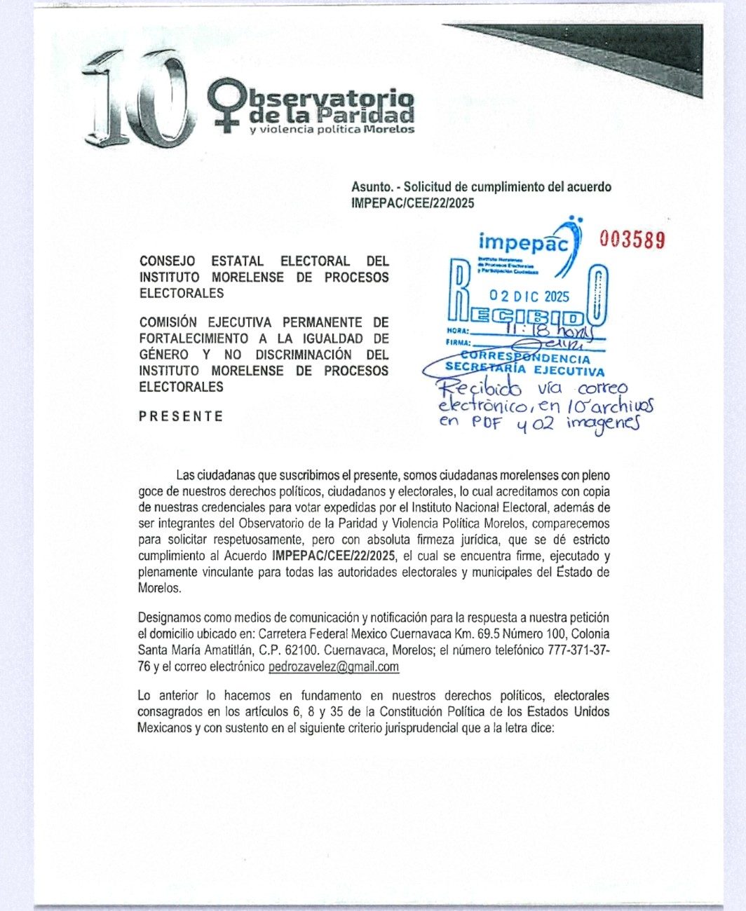 Observatorio de la Paridad Impepac