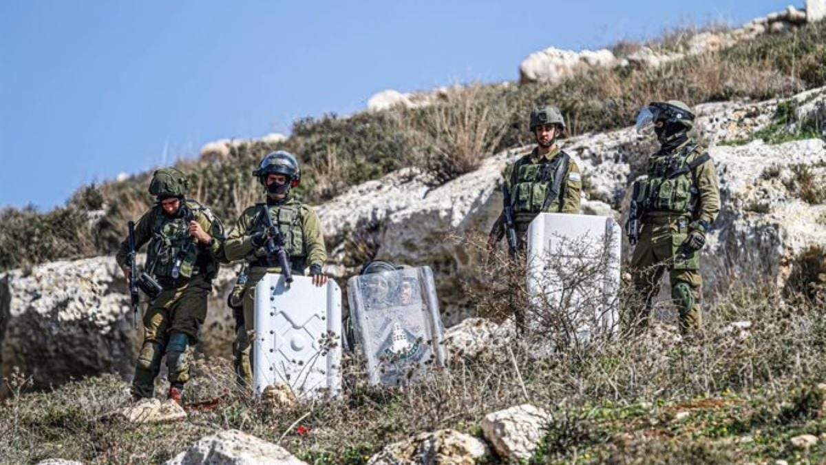 Soldados del Ejército de Israel en Nablus el 17 de febrero de 2023