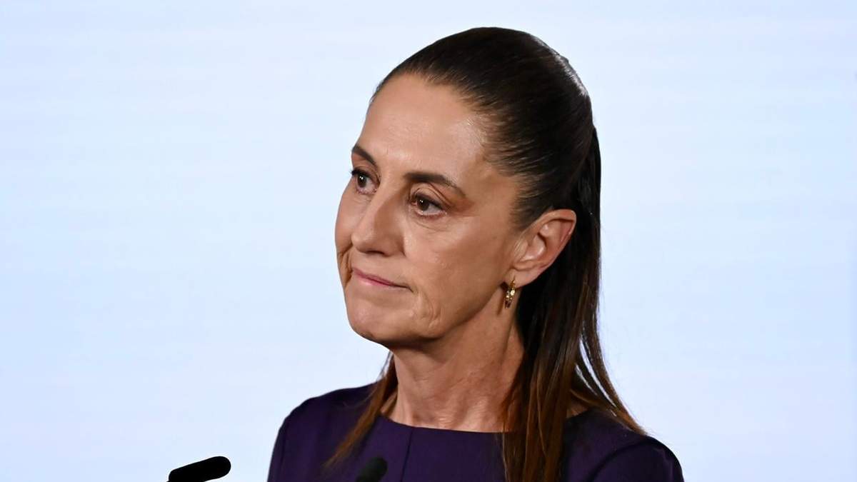 La presidenta Claudia Sheinbaum en la conferencia matutina de Palacio Nacional, el viernes 22 de mayo de 2025