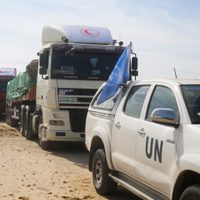 Entra convoy con ayuda humanitaria a Gaza; ONU pide mantener abierto el corredor