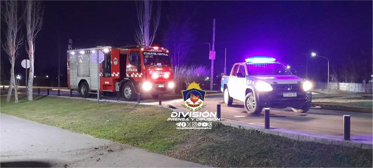 El operativo ocurrió entre calles Ara San Juan y Saturnino Torres. Fuente (Policía de Neuquén)