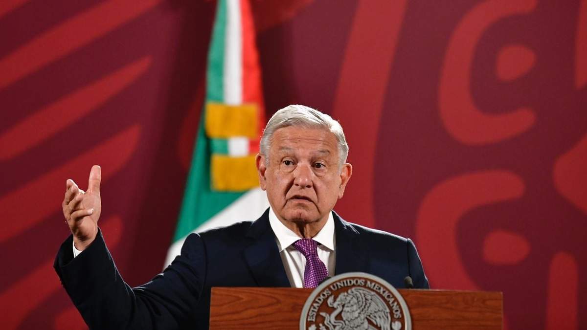 El presidente durante la conferencia matutina de este martes