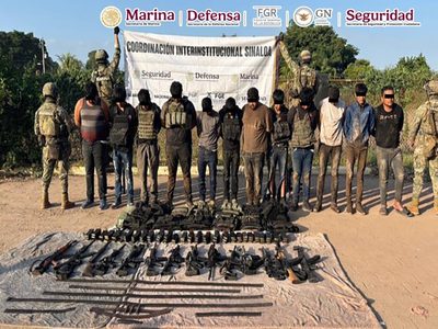 La Marina repele agresión y detiene a 13 sujetos en Navolato, Sinaloa