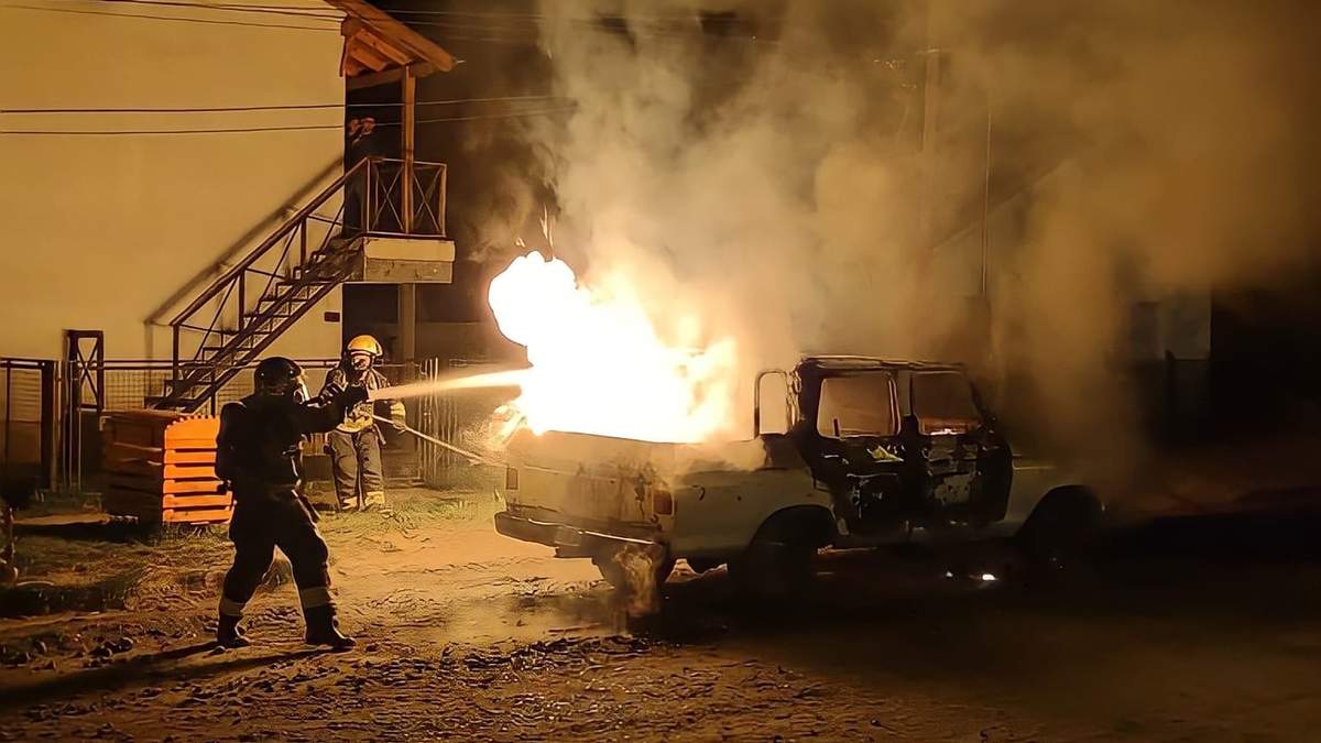 Incendio en Junín de los Andes. Fuente: (Twitter)