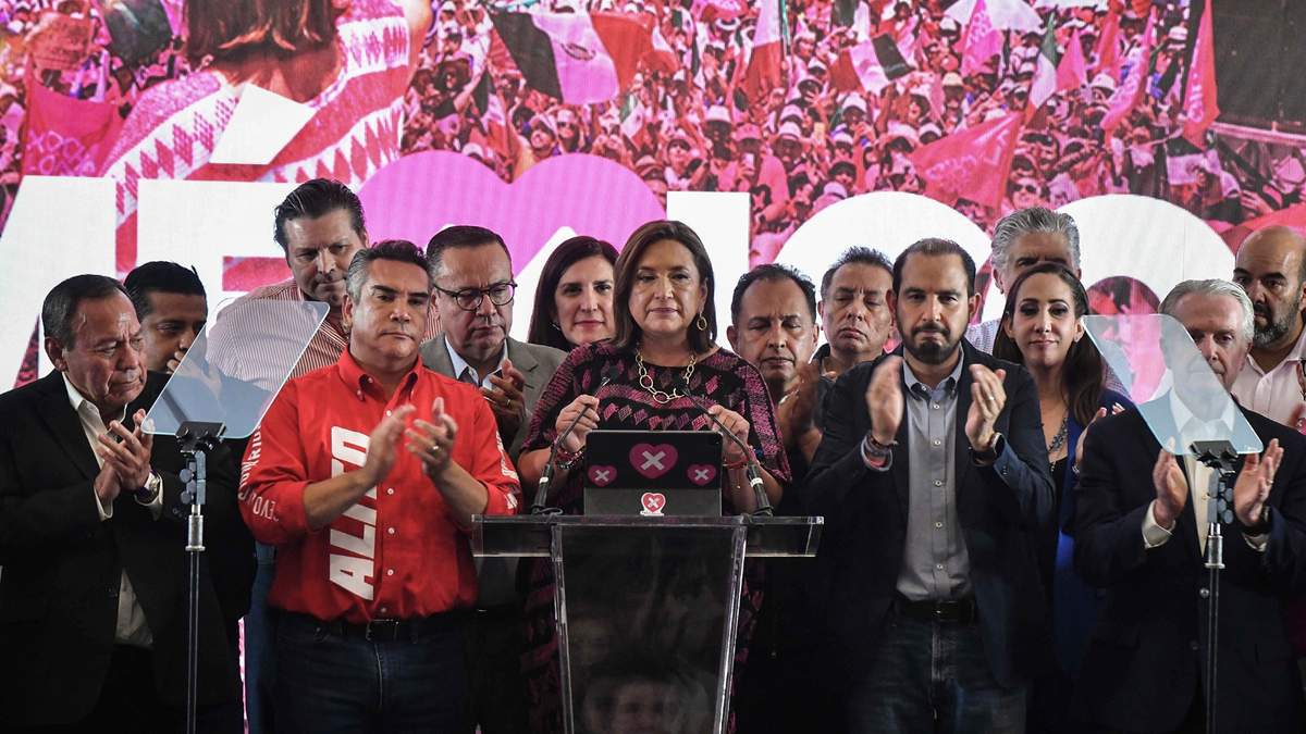 3 de junio. Xóchitl Gálvez, candidata presidencial del PAN, PRI y PRD reconoció su derrota.
