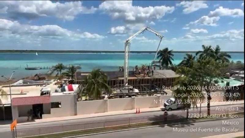 Sedena reanuda obras de construcción para casa de descanso militar en Bacalar