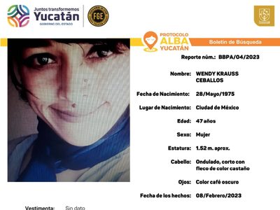 Desaparece Wendy Krauss en Yucatán; no regresó de un retiro espiritual