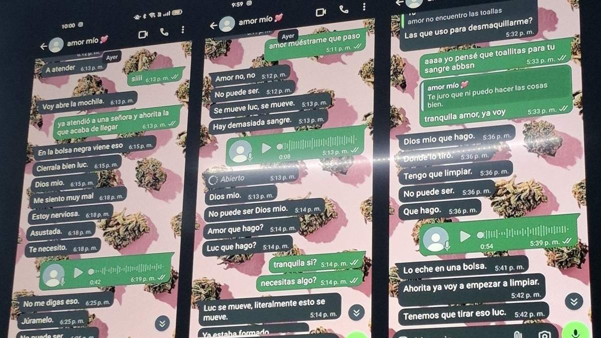 Fotografías de la supuesta conversación de los padres
