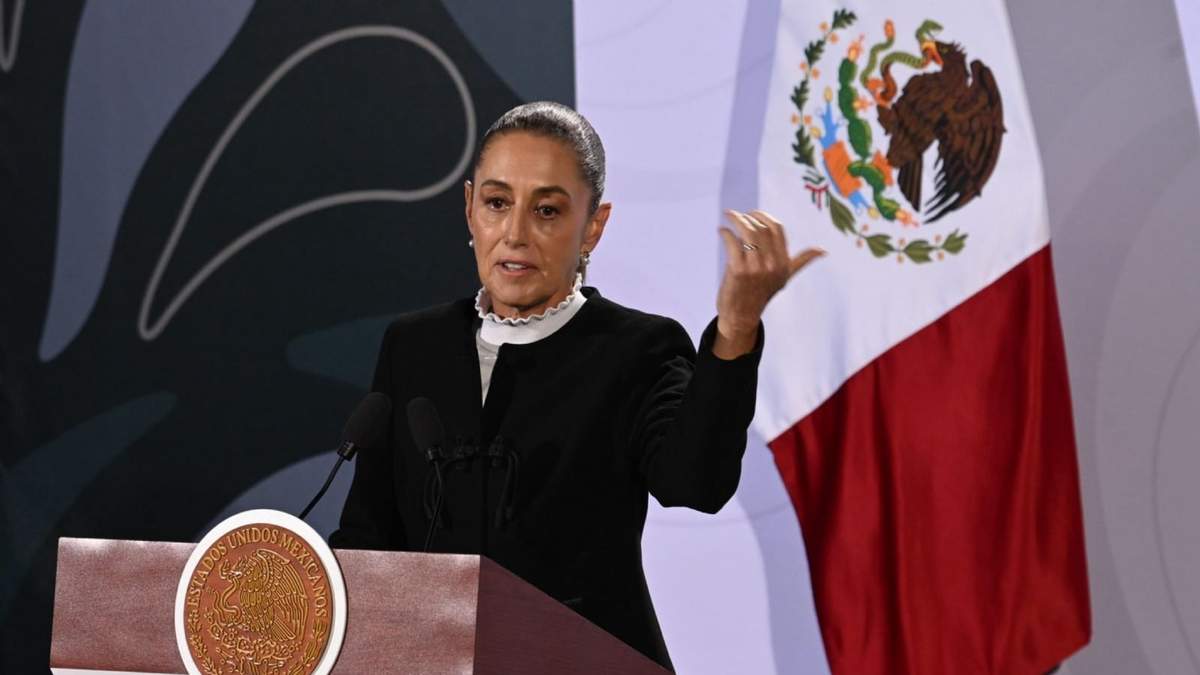 La presidenta Claudia Sheinbaum en la mañanera