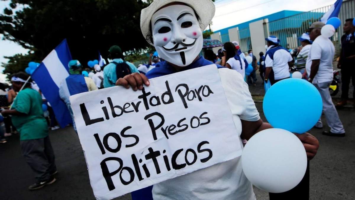 Protestas en Nicaragua por la liberación de los presos políticos. Fuente: (Twitter)