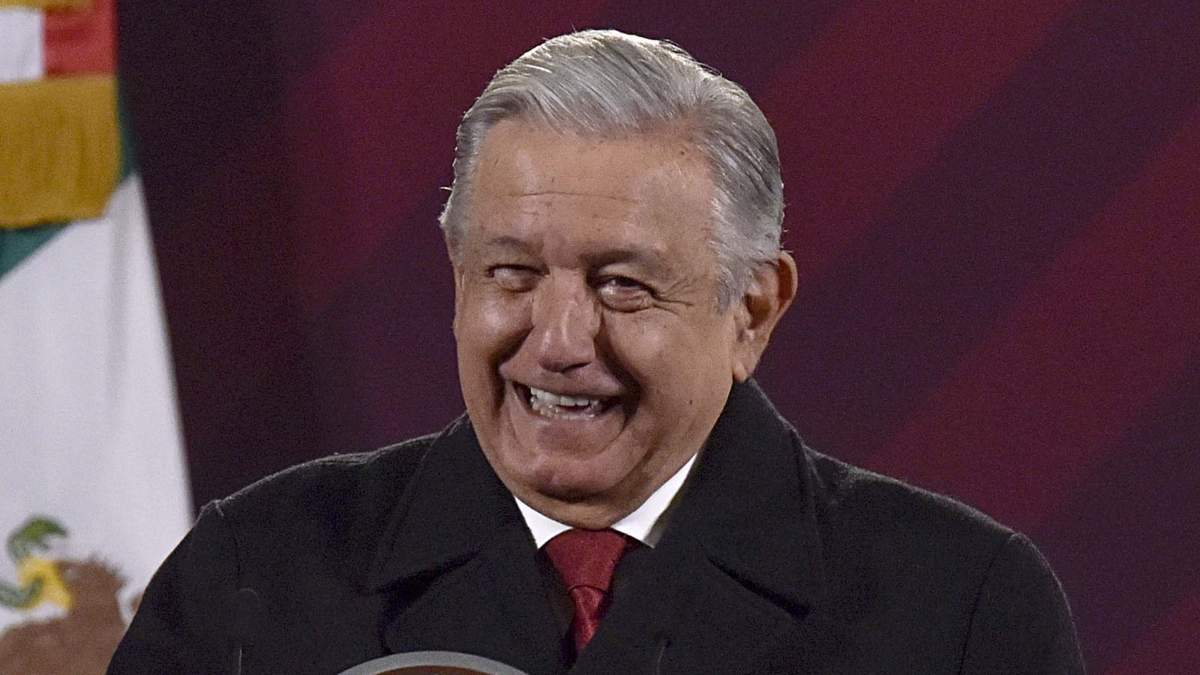 El presidente en Palacio Nacional durante la conferencia de prensa