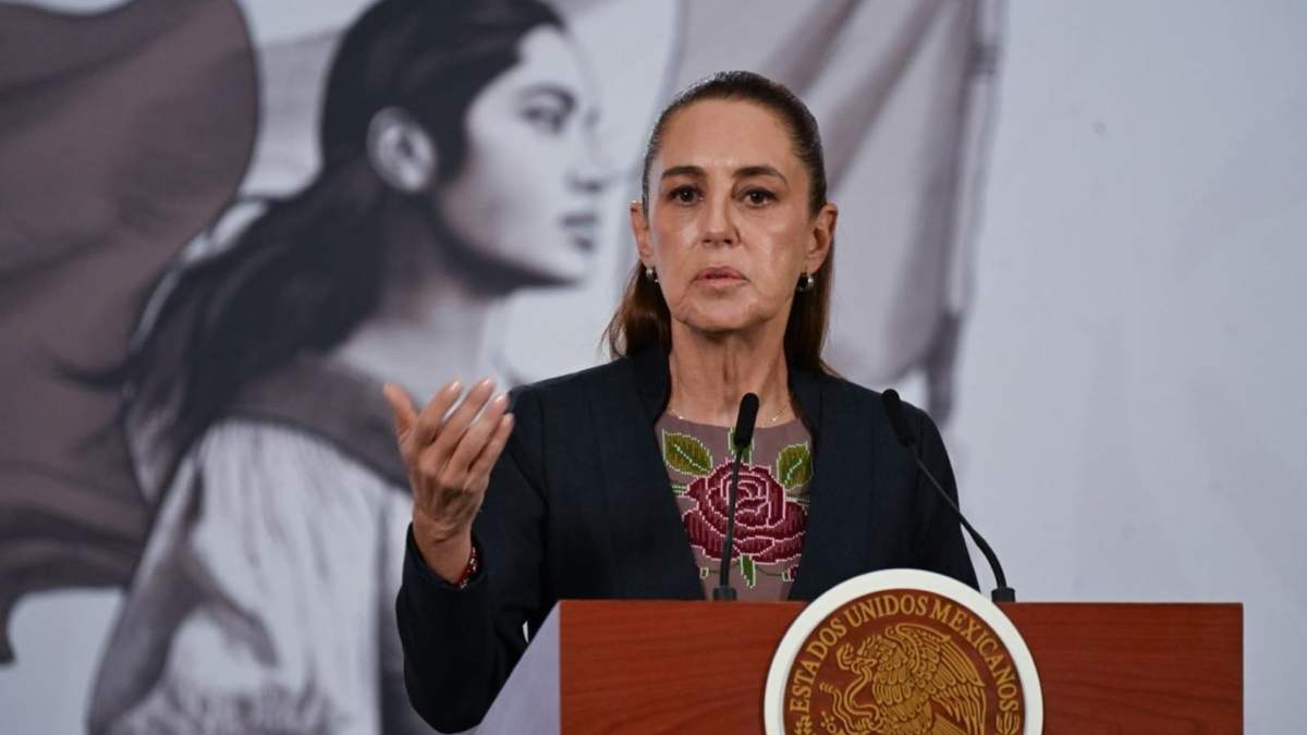 La presidenta Claudia Sheinbaum en la conferencia mañanera