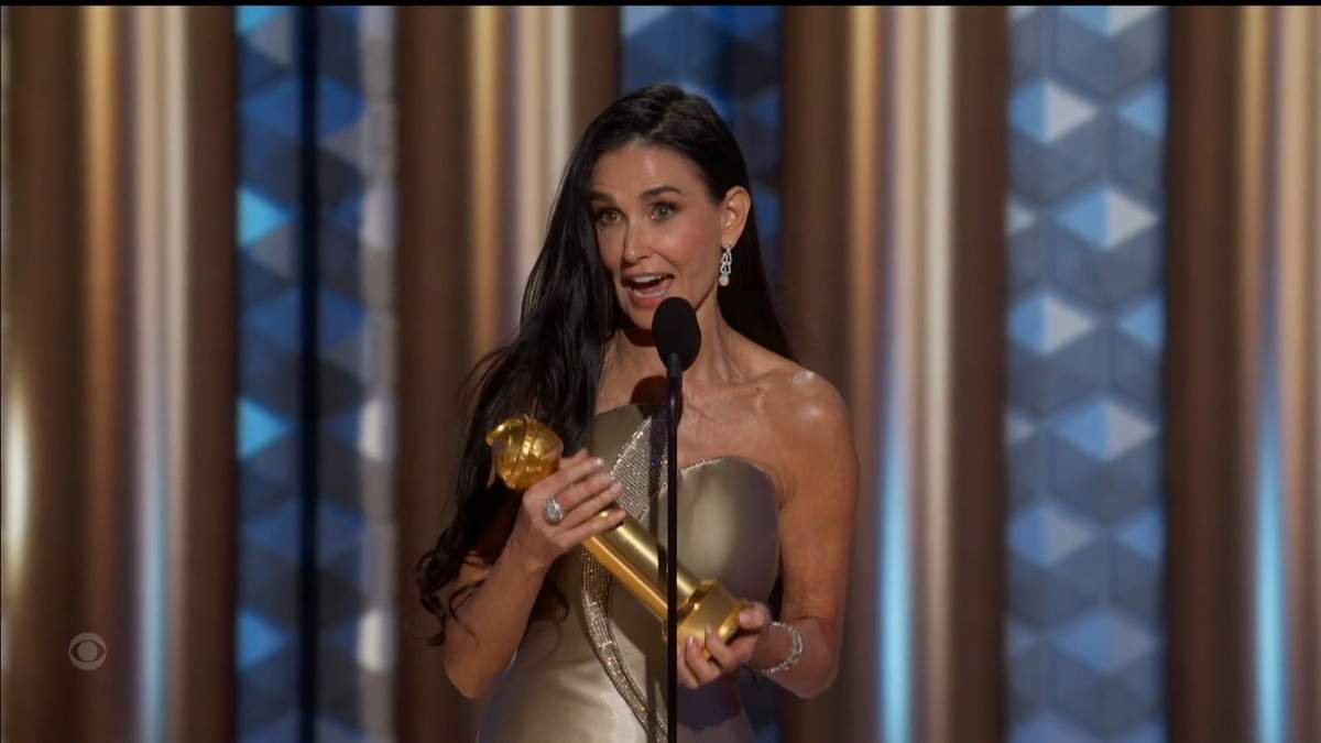 Demi Moore y Sebastian Stan son premiados en los Globos de Oro; "Wicked" ganó por mejor película