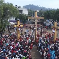 Reportan saldo blanco en la representación de la Pasión de Cristo en Iztapalapa (Video)