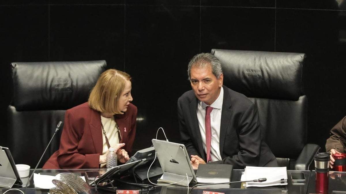 Laura Itzel Castillo y Édgar Amador Zamora en el Senado