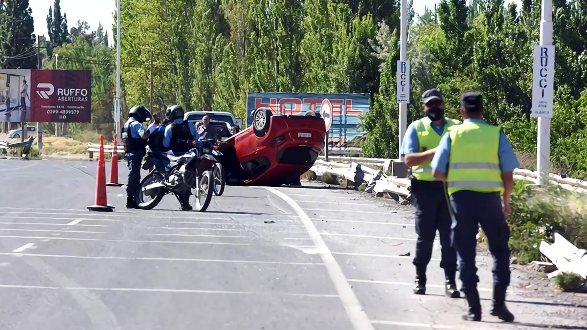 Accidente en ruta 7. Fuente: (Twitter)