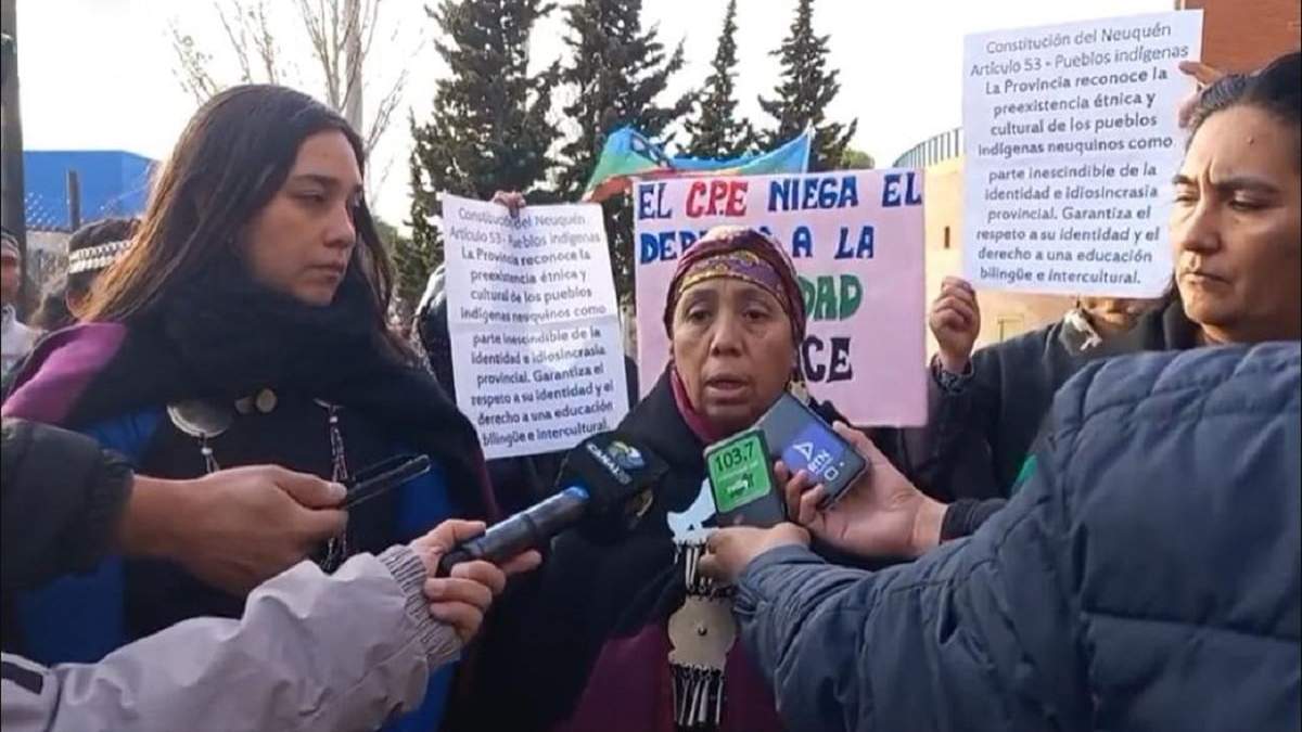 Reclamo de la Confederación Mapuche de Neuquén. Fuente: (Nqn Digital Noticias)