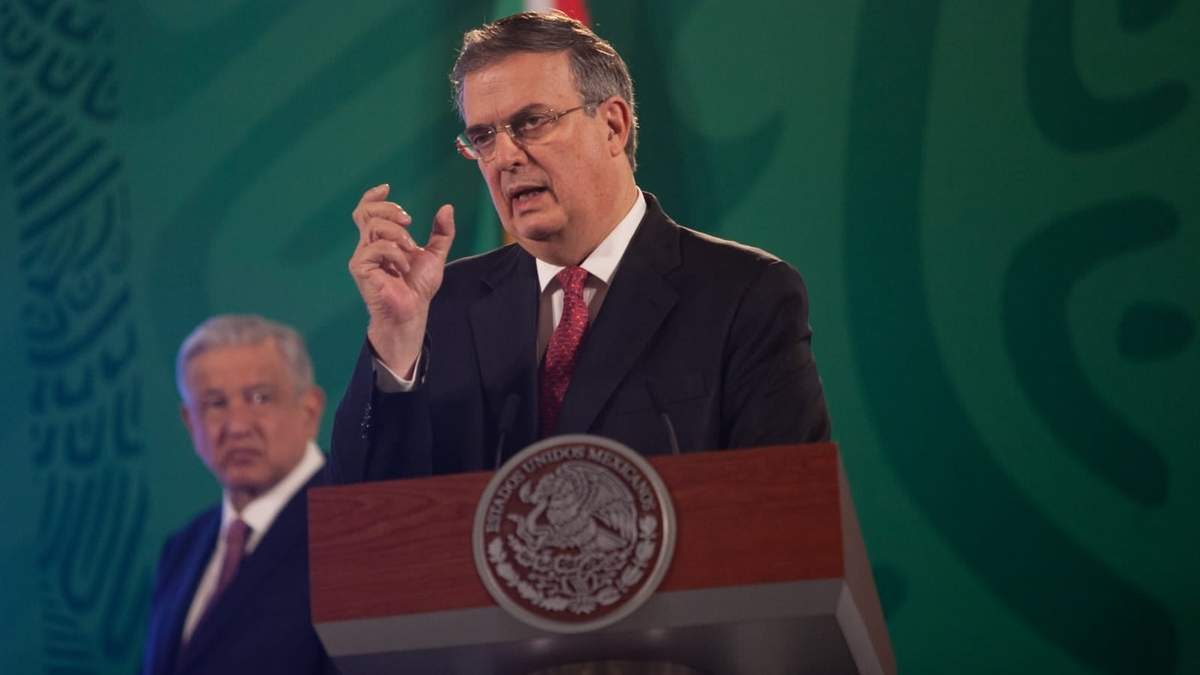 El canciller Marcelo Ebrard en la mañanera
