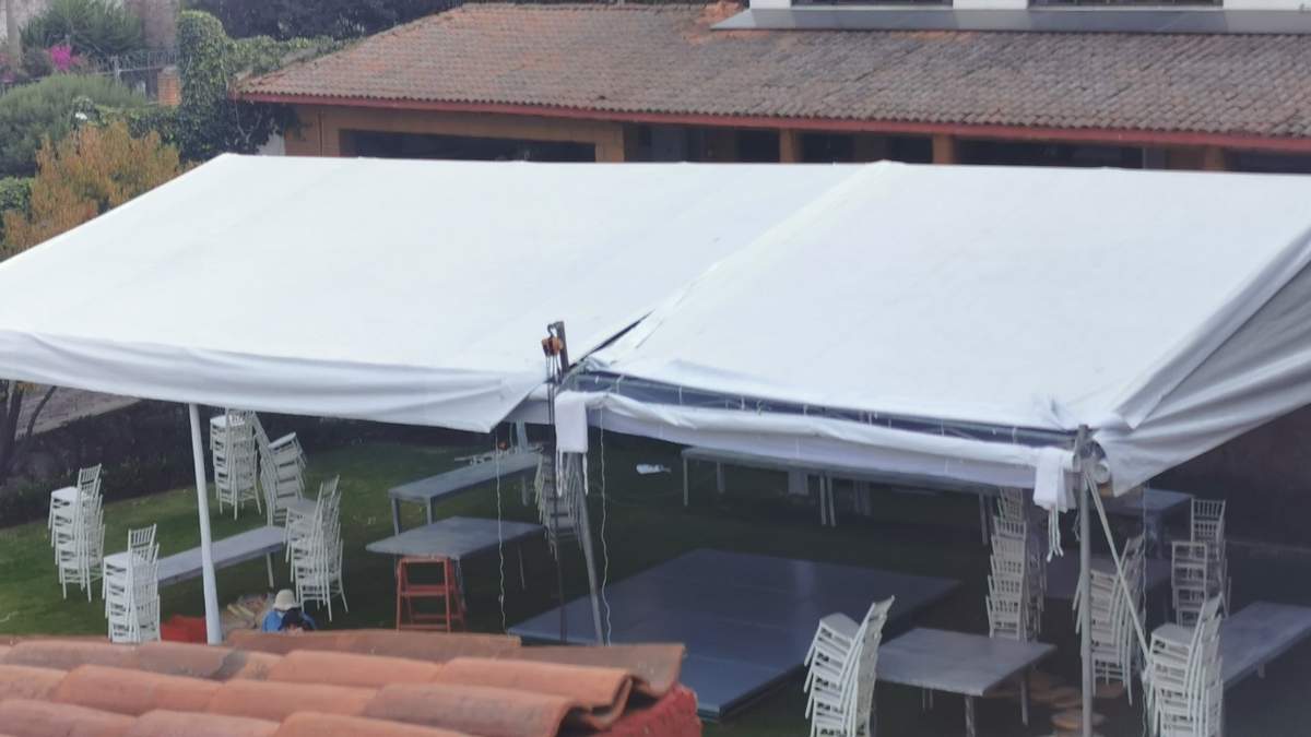 El salón en el que se llevó a cabo la celebración  por el enlace matrimonial