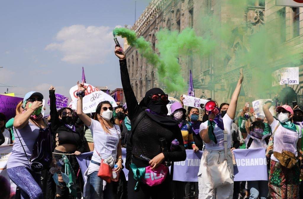La protesta en el Zócalo