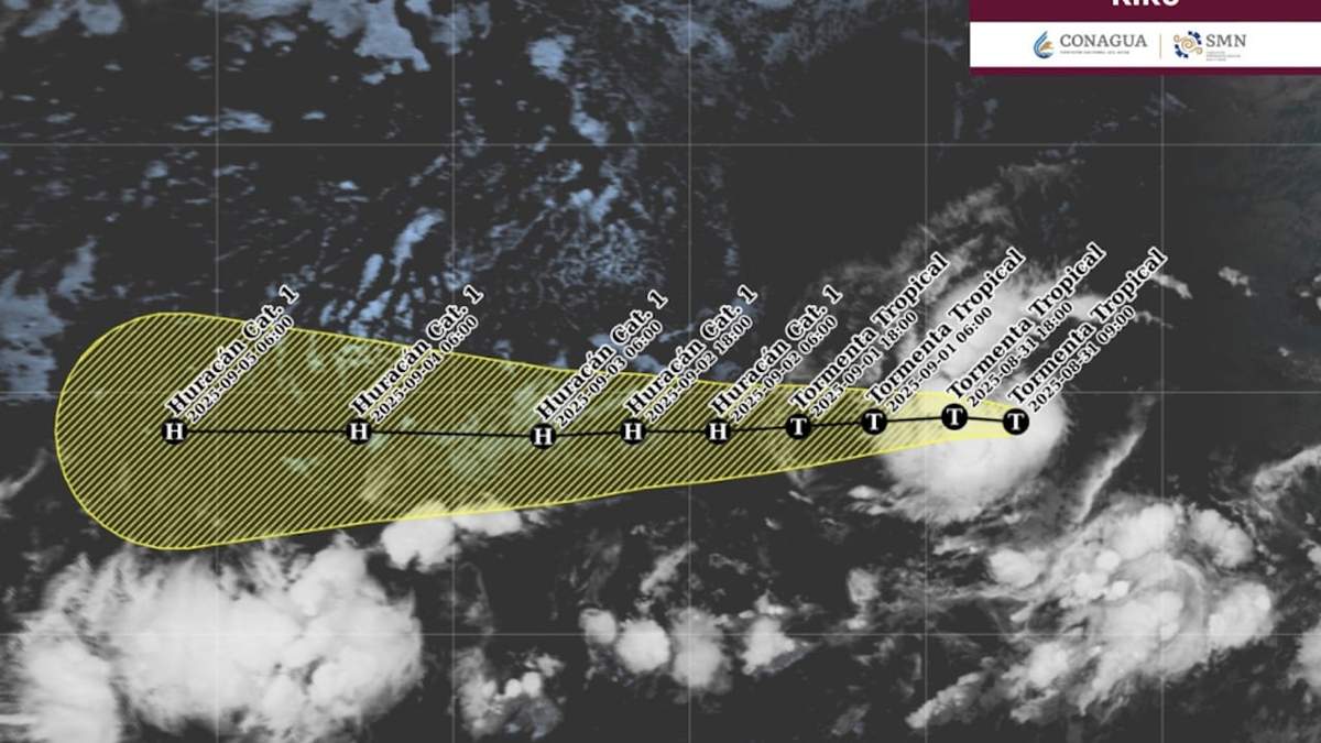 Trayectoria de la tormenta tropical Kiko