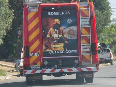Incendio en ruta 22: un camión con fardos de pasto se prendió fuego entre Cutral Co y Zapala