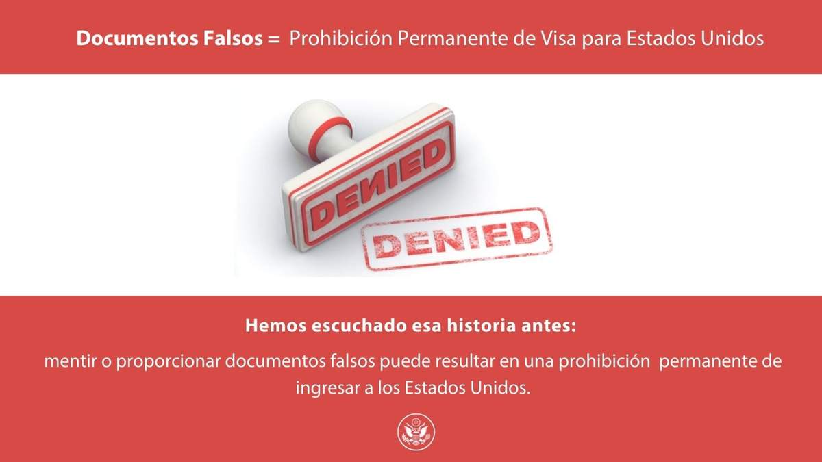 Embajada de EU en México advierte sobre el uso de documentos falsos en la solicitud de visa