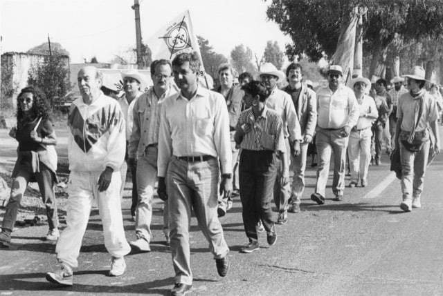 Marcha de AMLO Éxodo por la democracia. 1991