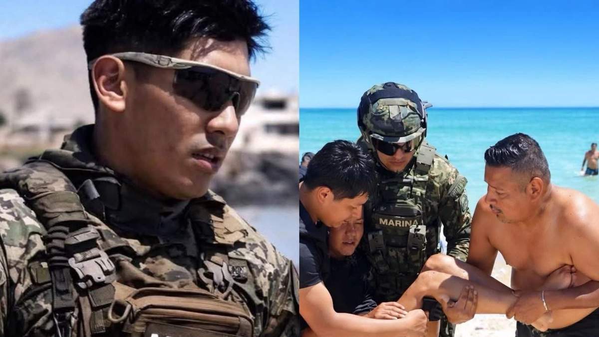 Marino rescata a dos adolescentes de ahogarse en playa de San Felipe, Baja California